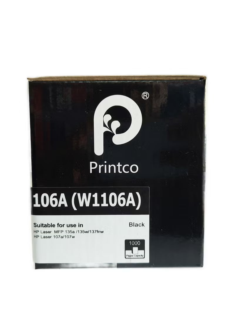 Printco Toner Cartridge 106A W1106A Black Compatible
