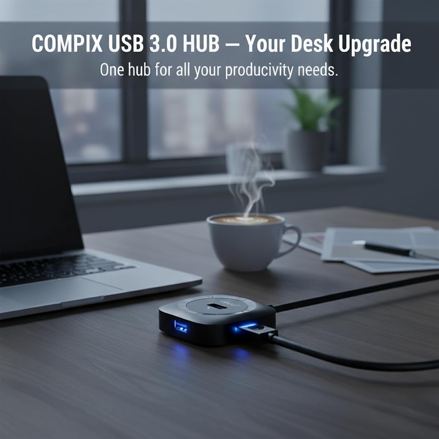 COMPIX 4 PORTS USB 3.0 HUB 1M XU342