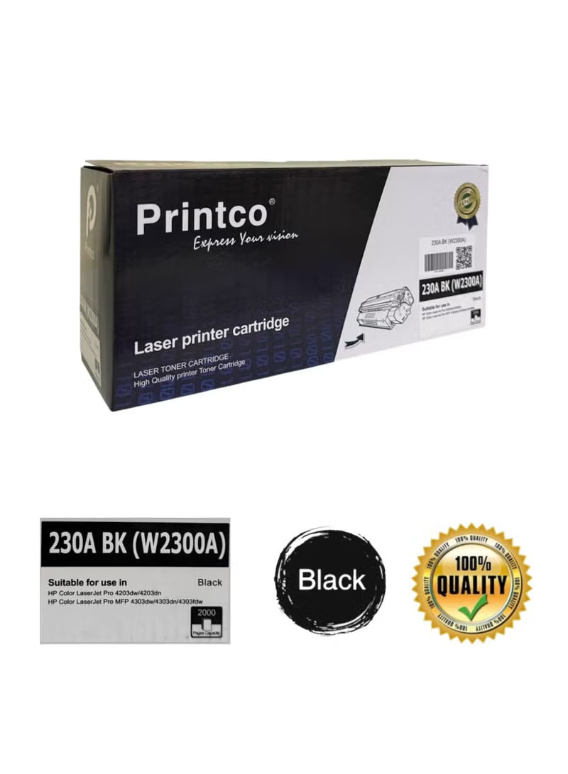 Printco compatible HP Toner 230A Black W2300A MFP430