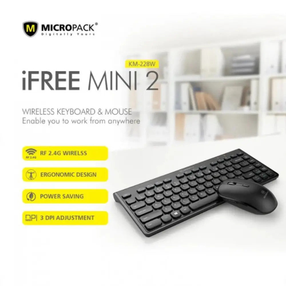Micropack KM-228W-AR-BK Classsic Wireless Keyboard