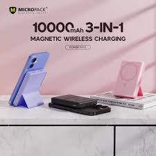 Micropack WPB-10-BK 2 in 1 Magnetic Mount Powerbank